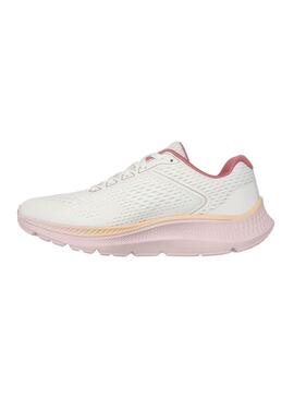 Sneakers Skechers Go Run bianche e rosa per donna