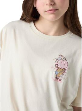 Maglietta Levis Just Chillling beige per ragazze