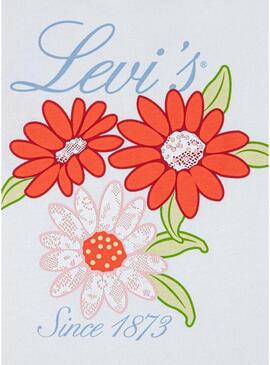 Maglietta Levis Floreale bianca per bambina