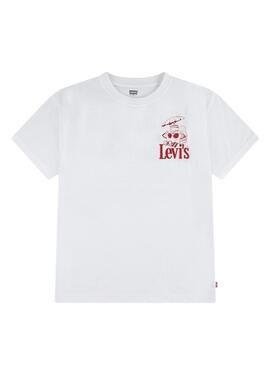 Maglietta Levis Burger Meal bianca per bambino.