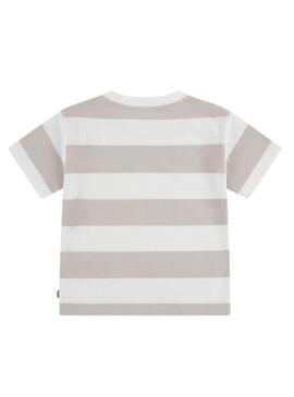 Maglietta Levis Big Stripe beige per bambino