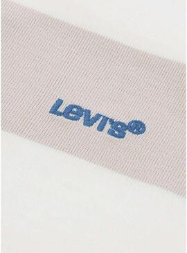 Maglietta Levis Big Stripe beige per bambino