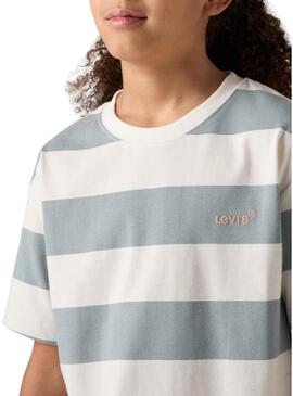 Maglietta Levis Big Stripe blu per bambino