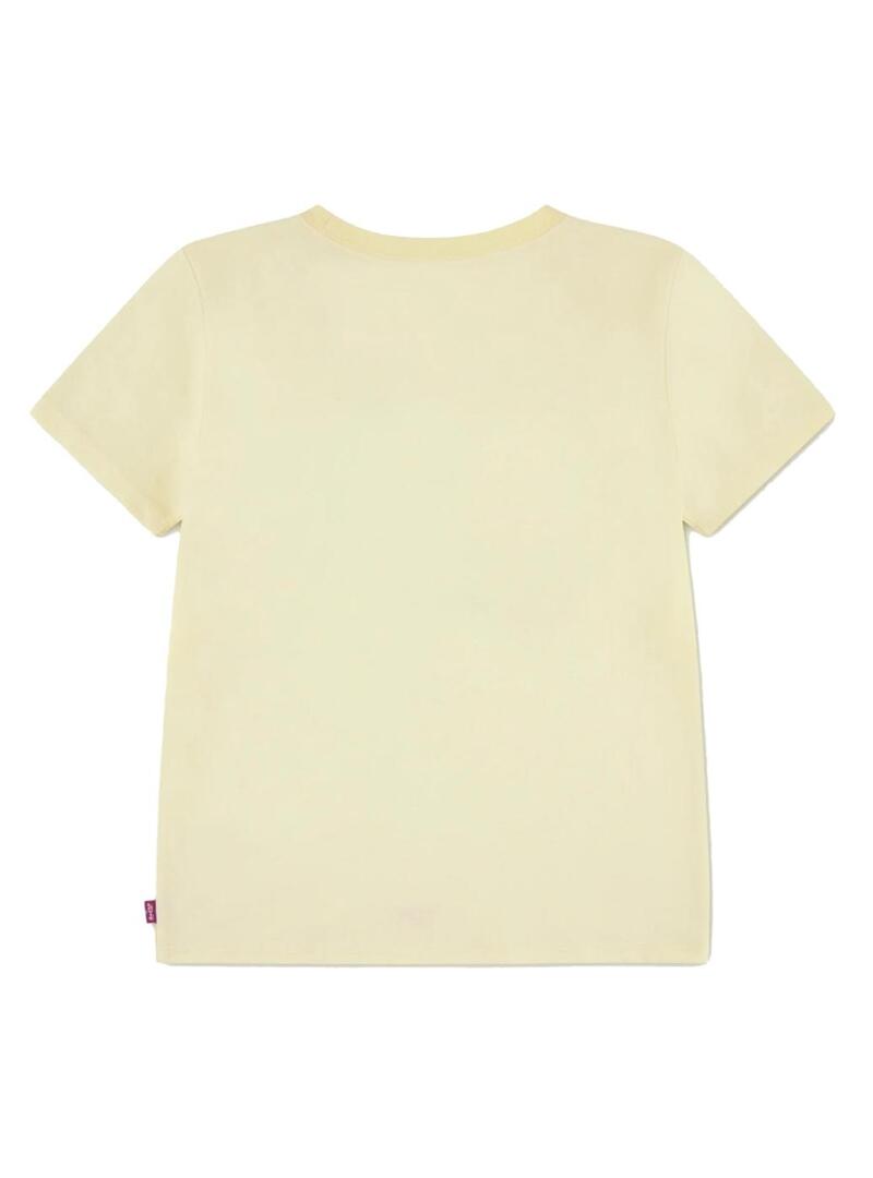 Maglietta Levis Chambray Applique gialla per bambina