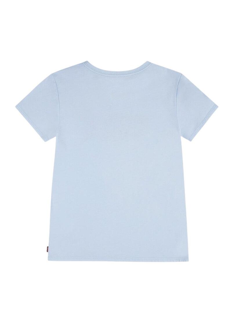 Maglietta Levis Batwing azzurra chiara per bambina e bambino