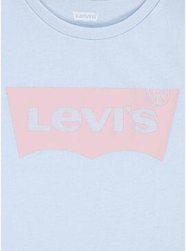 Maglietta Levis Batwing azzurra chiara per bambina e bambino