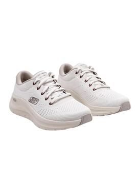 Sneakers Skechers Arch Fit 2.0 bianche sporche per uomo.
