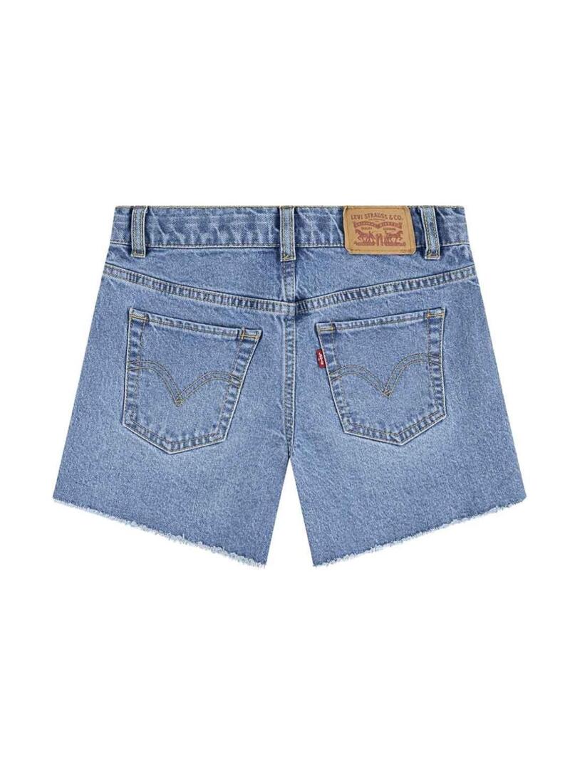 Gonna corta A Line blu medio per bambina