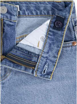 Gonna corta A Line blu medio per bambina