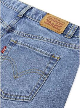 Gonna corta A Line blu medio per bambina