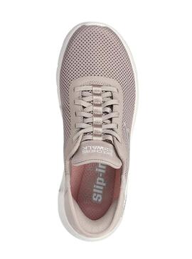 Scarpe Skechers Go Walk beige per donna
