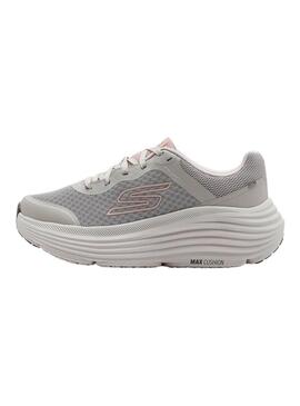 Sneakers Skechers Max Cushioning grigie e rosa per donna