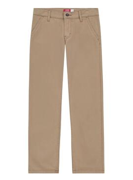 Pantaloni cinesi Levis Relaxed Straight color cammello per bambino.