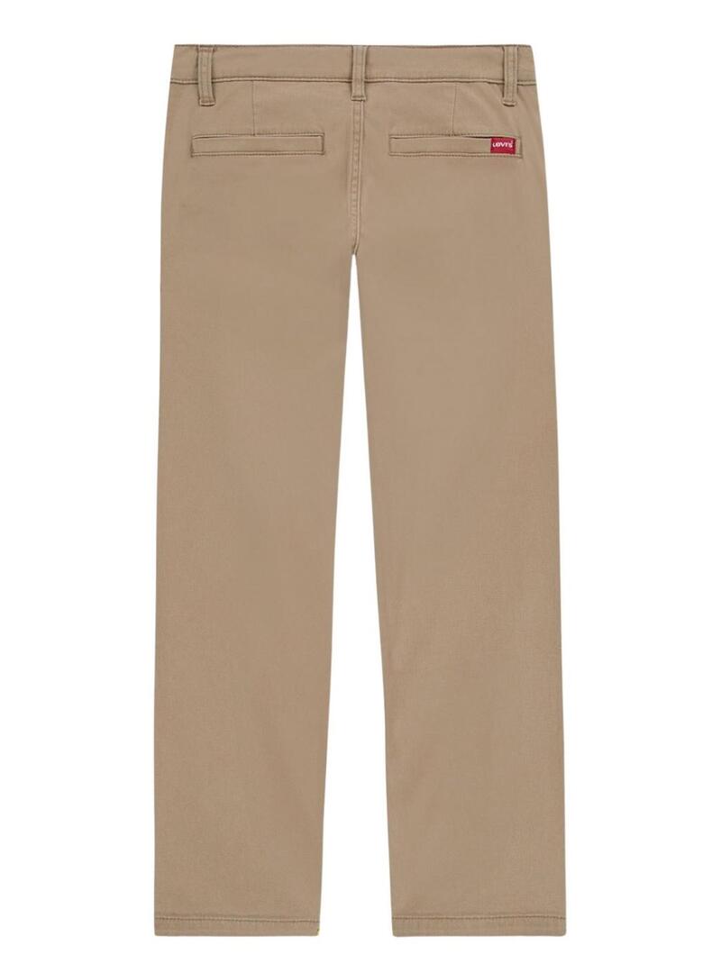 Pantaloni cinesi Levis Relaxed Straight color cammello per bambino.
