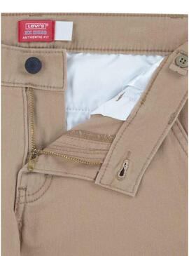 Pantaloni cinesi Levis Relaxed Straight color cammello per bambino.