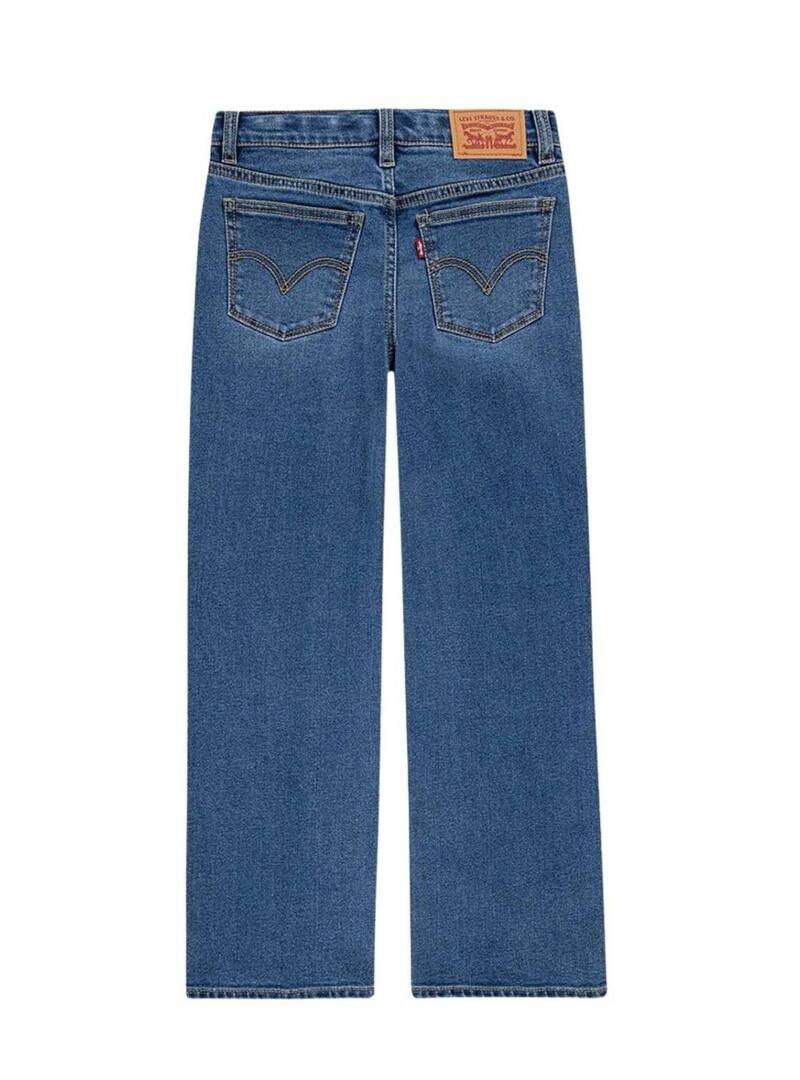 Pantaloni Levis Wide Leg blu per bambina