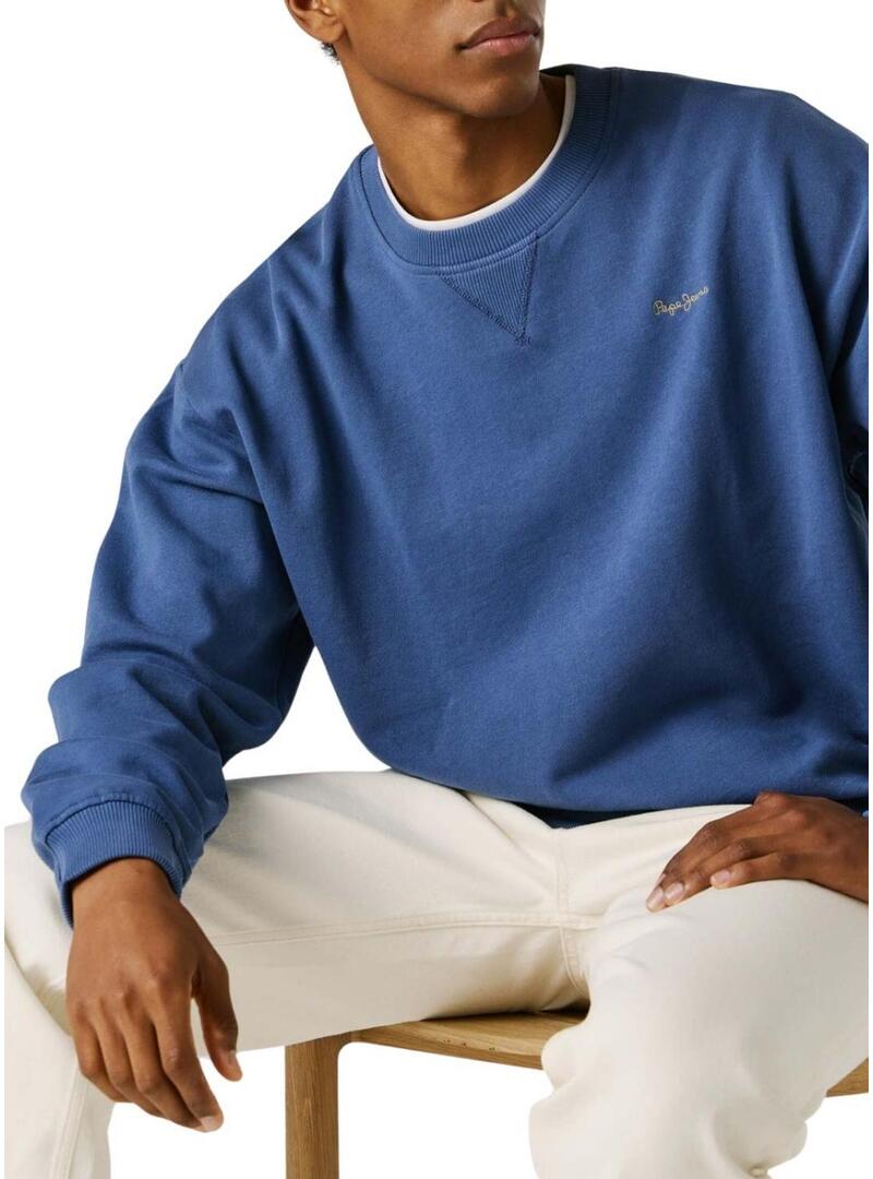 Felpa Pepe Jeans Geo blu per uomo