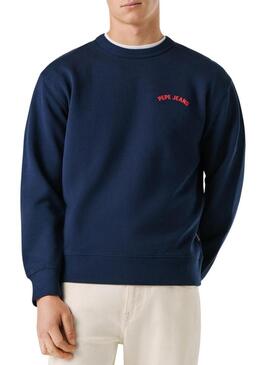 Felpa Pepe Jeans Gideon blu per uomo