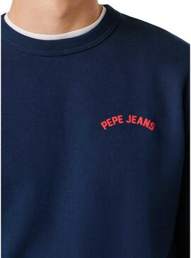 Felpa Pepe Jeans Gideon blu per uomo