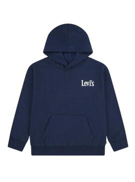Felpa Levi's Classic And Clean blu navy per bambino e bambina