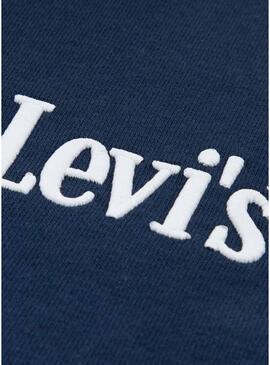 Felpa Levi's Classic And Clean blu navy per bambino e bambina