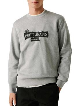 Felpa Pepe Jeans Gus grigia per uomo