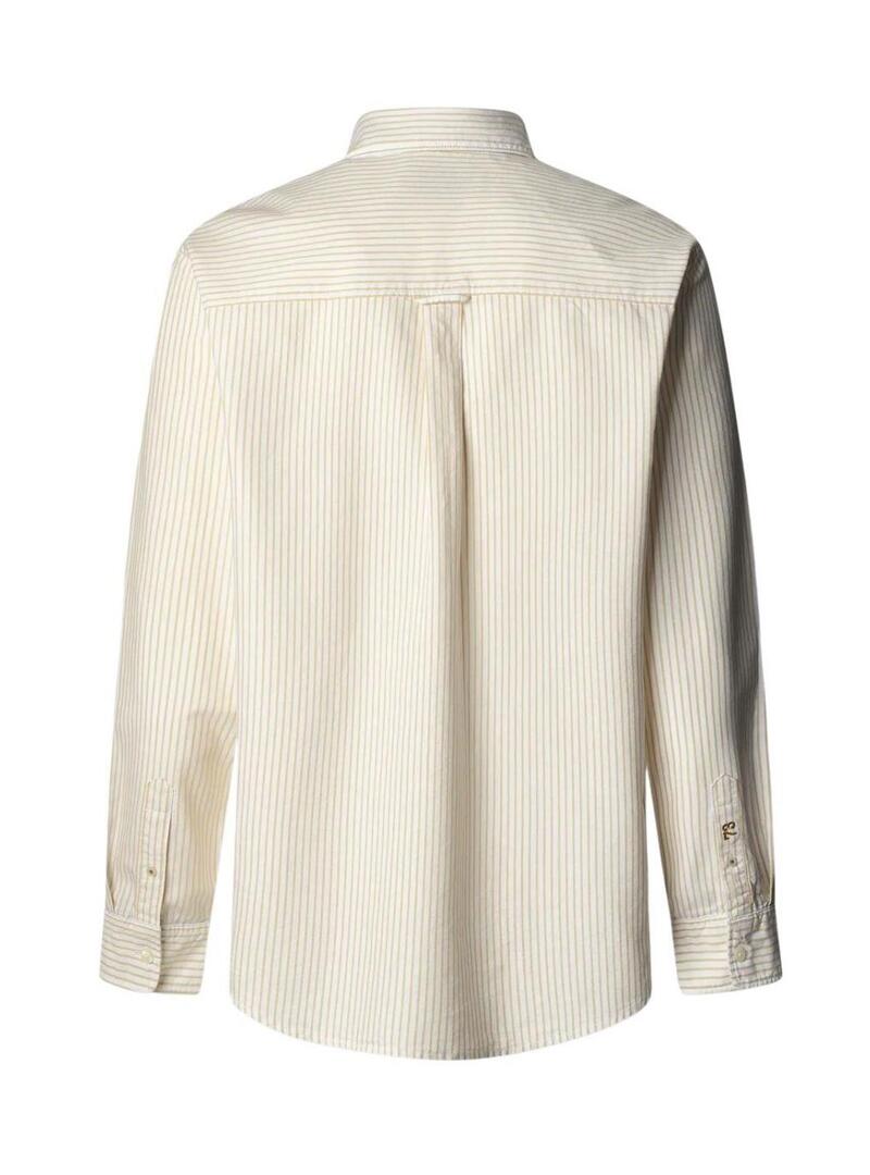 Camicia a righe Pepe Jeans Prescot gialla per uomo.