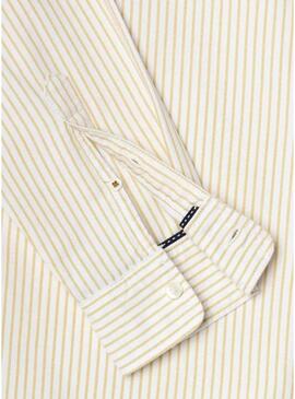 Camicia a righe Pepe Jeans Prescot gialla per uomo.