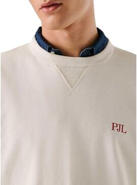 Felpa Pepe Jeans Garret bianco avorio per uomo