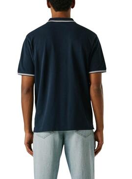 Polo Pepe Jeans Carson blu scuro per uomo