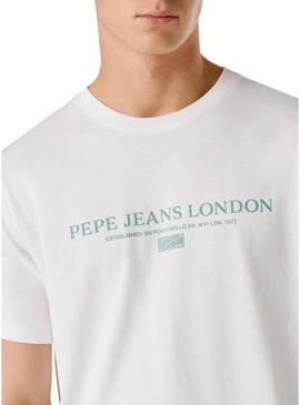 Maglietta Pepe Jeans Summer Logo bianca da uomo