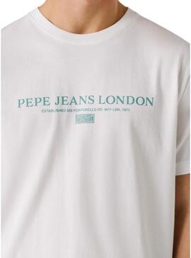Maglietta Pepe Jeans Summer Logo bianca da uomo