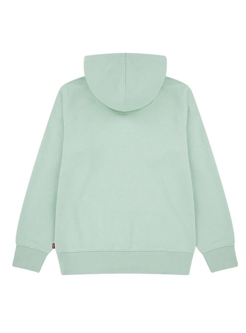 Felpa Levis Mini Batwing Hoodie verde per bambino e bambina.
