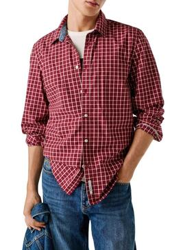 Camicia Pepe Jeans Capel rossa per uomo