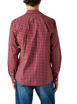 Camicia Pepe Jeans Capel rossa per uomo