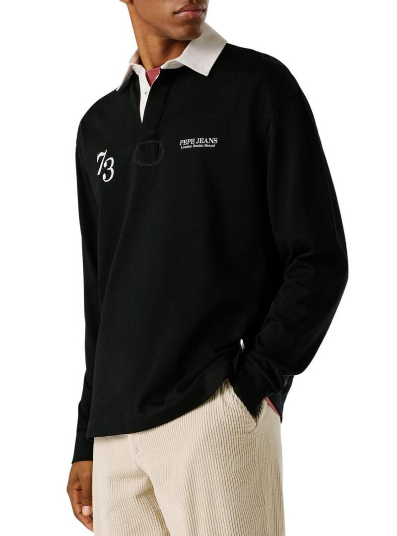 Polo Pepe Jeans Cameron nero per uomo