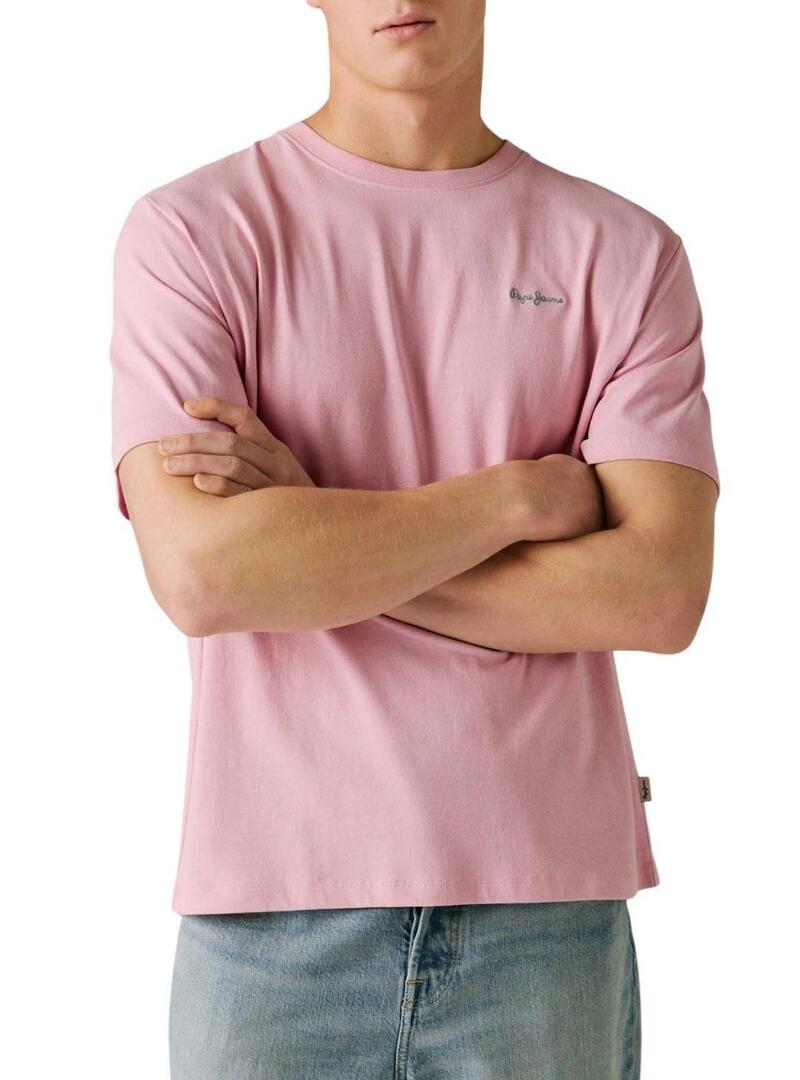 Maglietta Pepe Jeans Connor rosa per uomo.