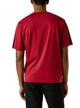 Maglietta Pepe Jeans Griffin rossa per uomo