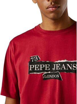 Maglietta Pepe Jeans Griffin rossa per uomo