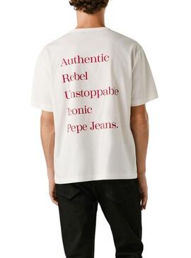 Maglietta Pepe Jeans Garret bianca per uomo
