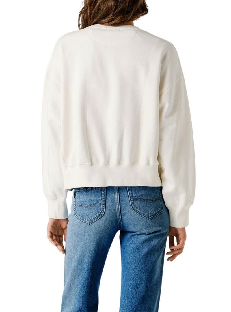 Felpa Pepe Jeans Bernis bianca per donna