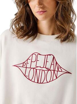 Felpa Pepe Jeans Bernis bianca per donna