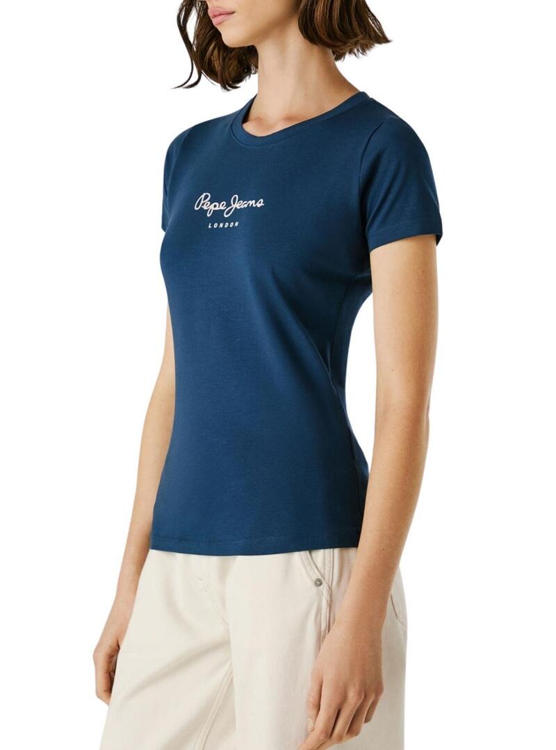 Maglietta Pepe Jeans Virginia blu per donna