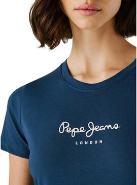 Maglietta Pepe Jeans Virginia blu per donna
