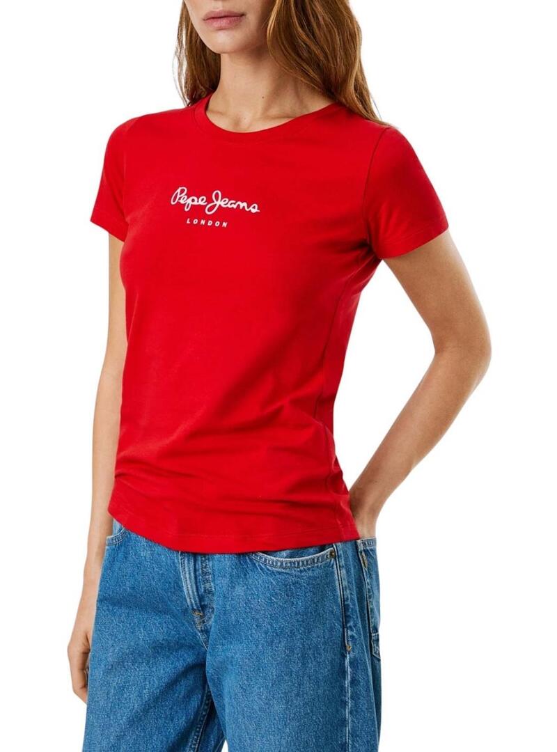 Maglietta Pepe Jeans Virginia rossa per donna