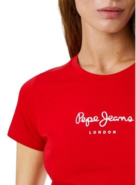 Maglietta Pepe Jeans Virginia rossa per donna