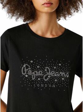 Maglietta Pepe Jeans Brady nera per donna
