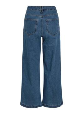 Pantalone di jeans Vila Vilotta culotte blu per donna