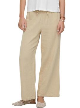 Pantaloni Only Thyra beige per donna
