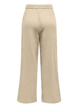 Pantaloni Only Thyra beige per donna